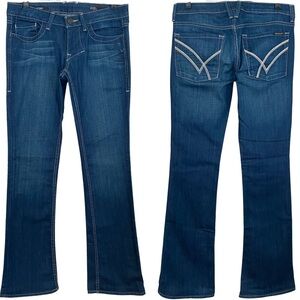 William Rast Medium Wash‎ Denim Stella Straight Boot Low Rise Jeans Size 27